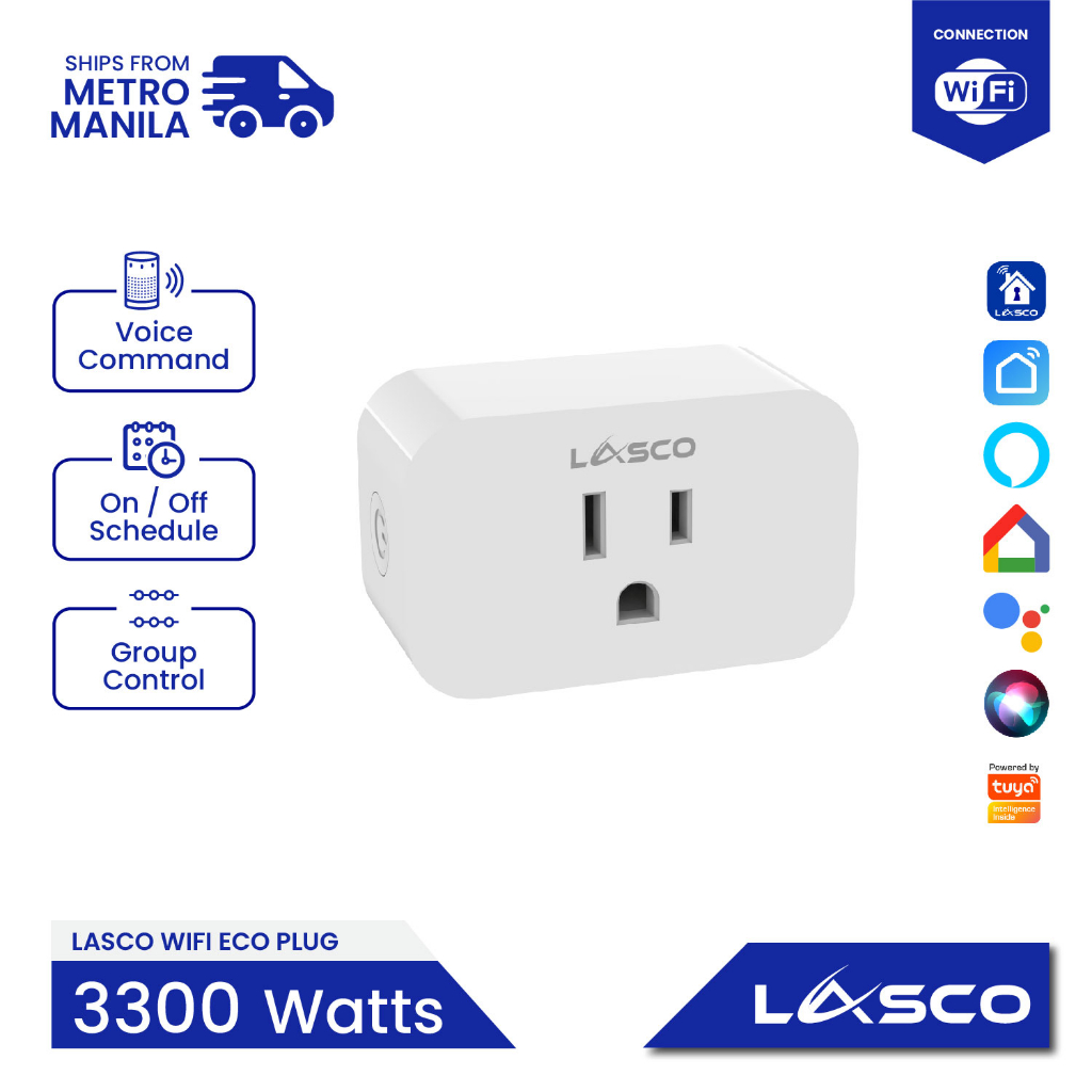 LASCO WIFI ECO PLUG Socket Outlet Remote Control Smart Timer Eco Plug