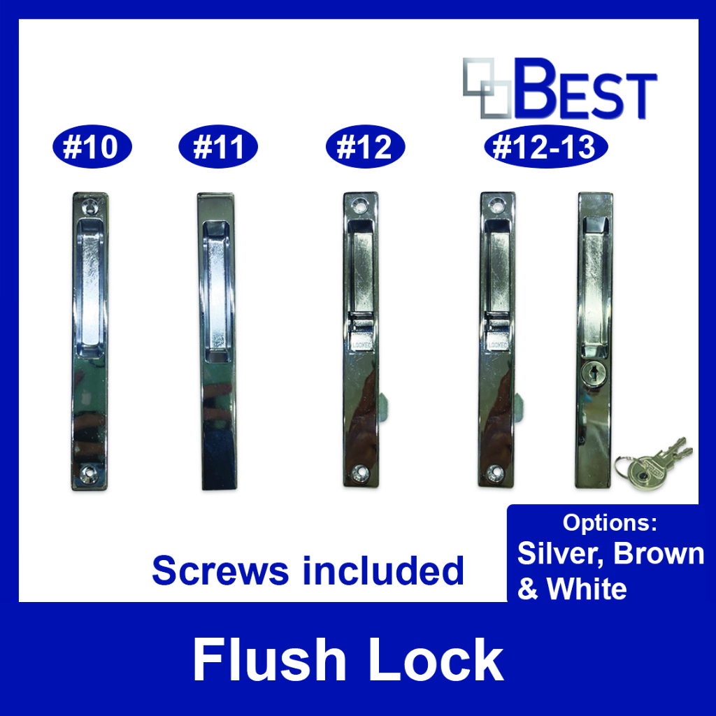 Matex Flush Lock 10, 11, 12 &1213 for Sliding Window and Door Flush