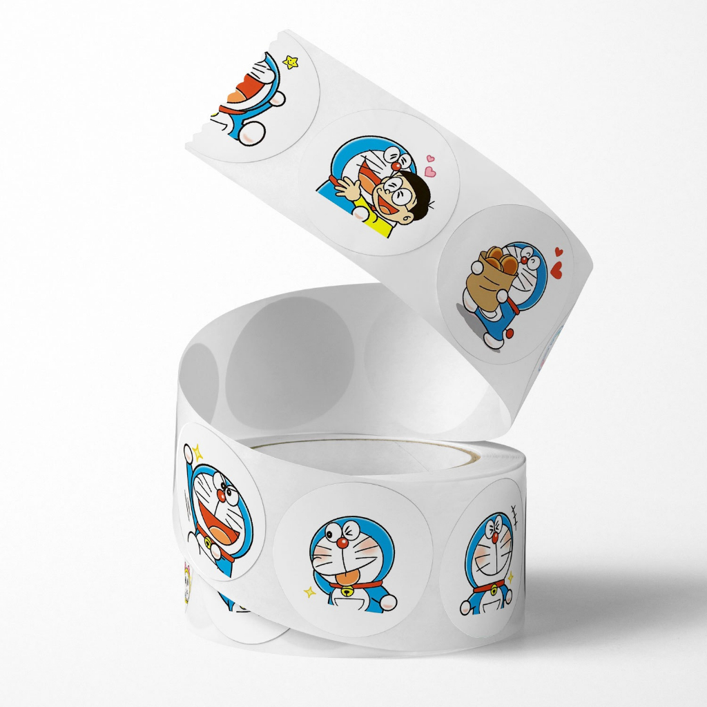 500pcsCute doraemon Emoji Sticker Tape DIY Tags Packing Decration ...