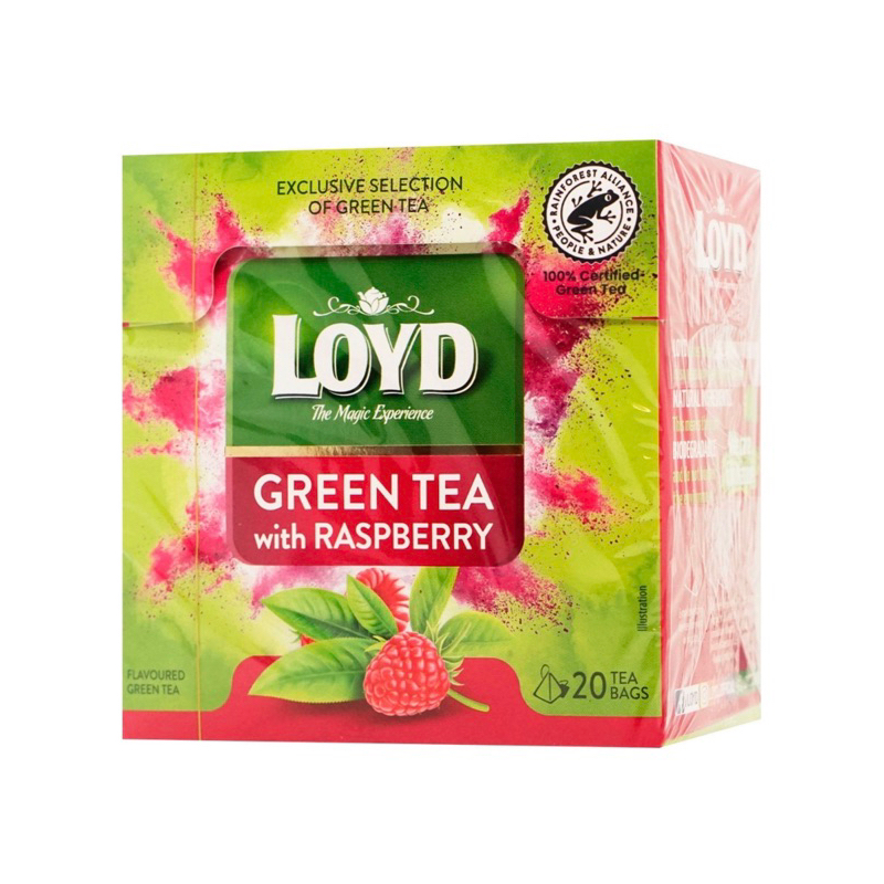 Loyd Green Tea with Rasberry Flavour 2g x 20 Teabags Shopee Philippines
