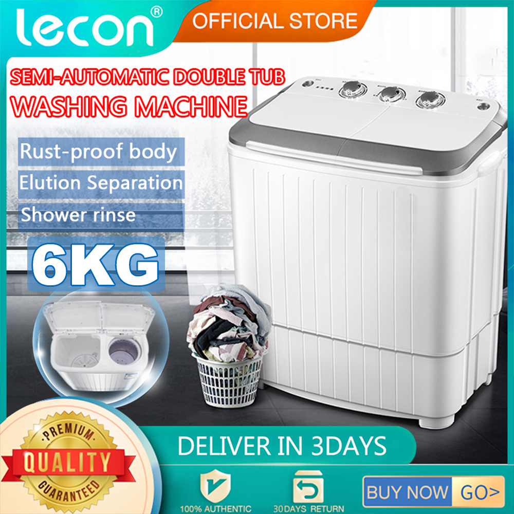 6KG Twin Tub washing machine With Dryer, Household SemiAutomatic
