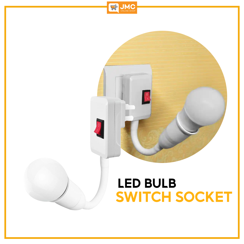 JMC FLUIDA LED bulb with switch socket lamp holder E27 universal energysaving bedside wall