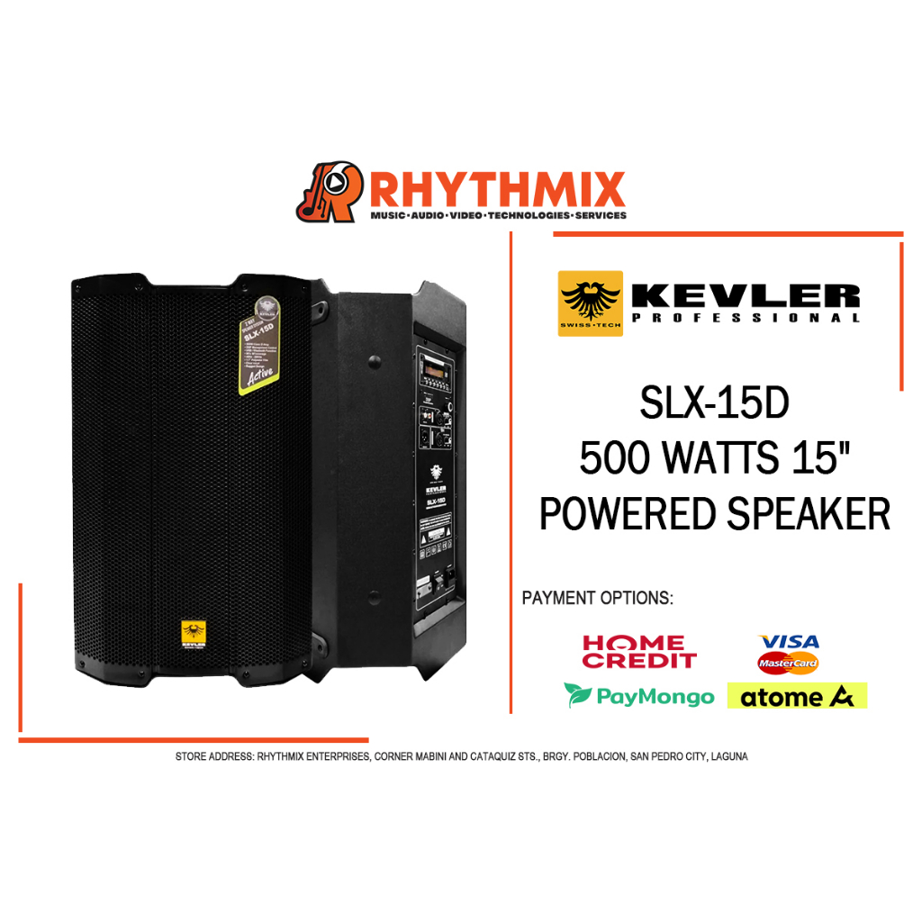 Kevler SLX15D 500 watts 15" Powered Speaker (PAIR) Shopee Philippines