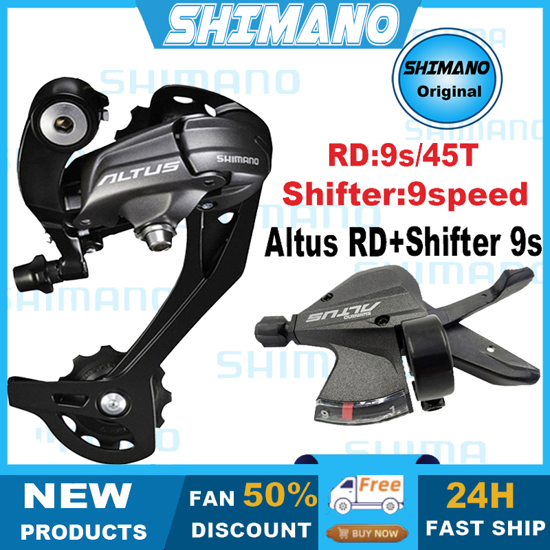 Shimano Altus Sl M370 3x9 Speed Shifter And Rd M370 Rear Derailleur 9 Speed Rear Derailleur 