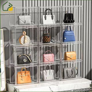 Handbag File Purse Organizer Rack Closet Display 6 Pocket Clear Storage  Hanger