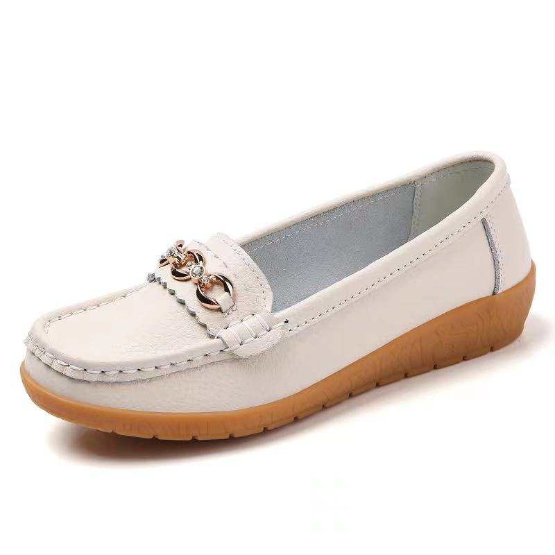 MITATA Leather Loafers Women Shoes | Shopee Philippines