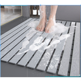 Long Tpe Bath Mat & Shower Mat With Suction Cups, Non Slip Waterproof  Bathroom Mat With Drain Holes