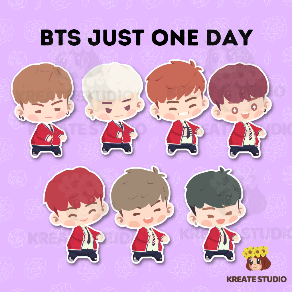 JUST ONE DAY (BTS IN THE SEOM) -Waterproof Vinyl Sticker | Shopee ...