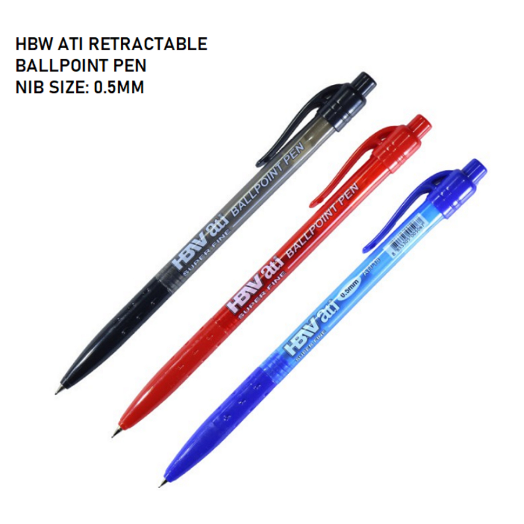 Hbw Ati-18 Ball point pen 1pc/6pcs black/blue/red | Shopee Philippines