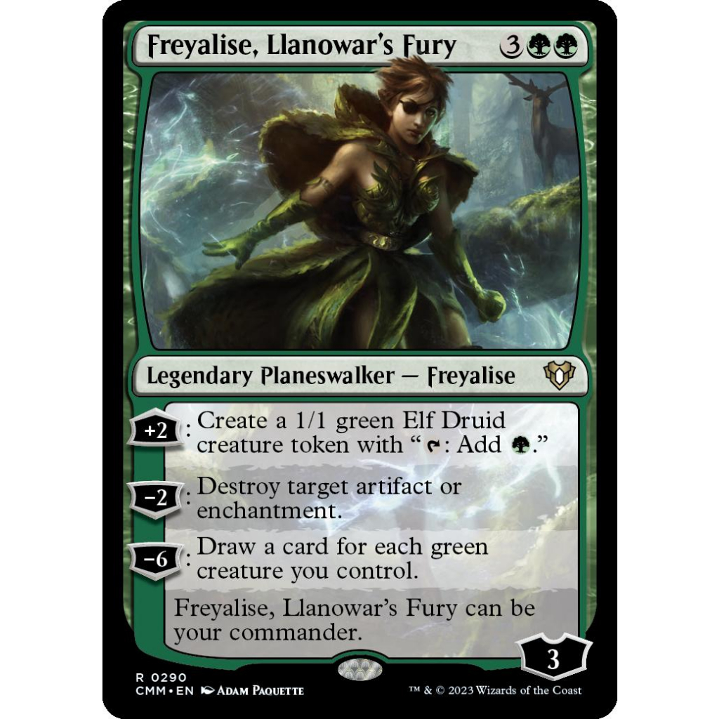 Freyalise, Llanowar's Fury Rare Commander Masters Magic the Gathering ...