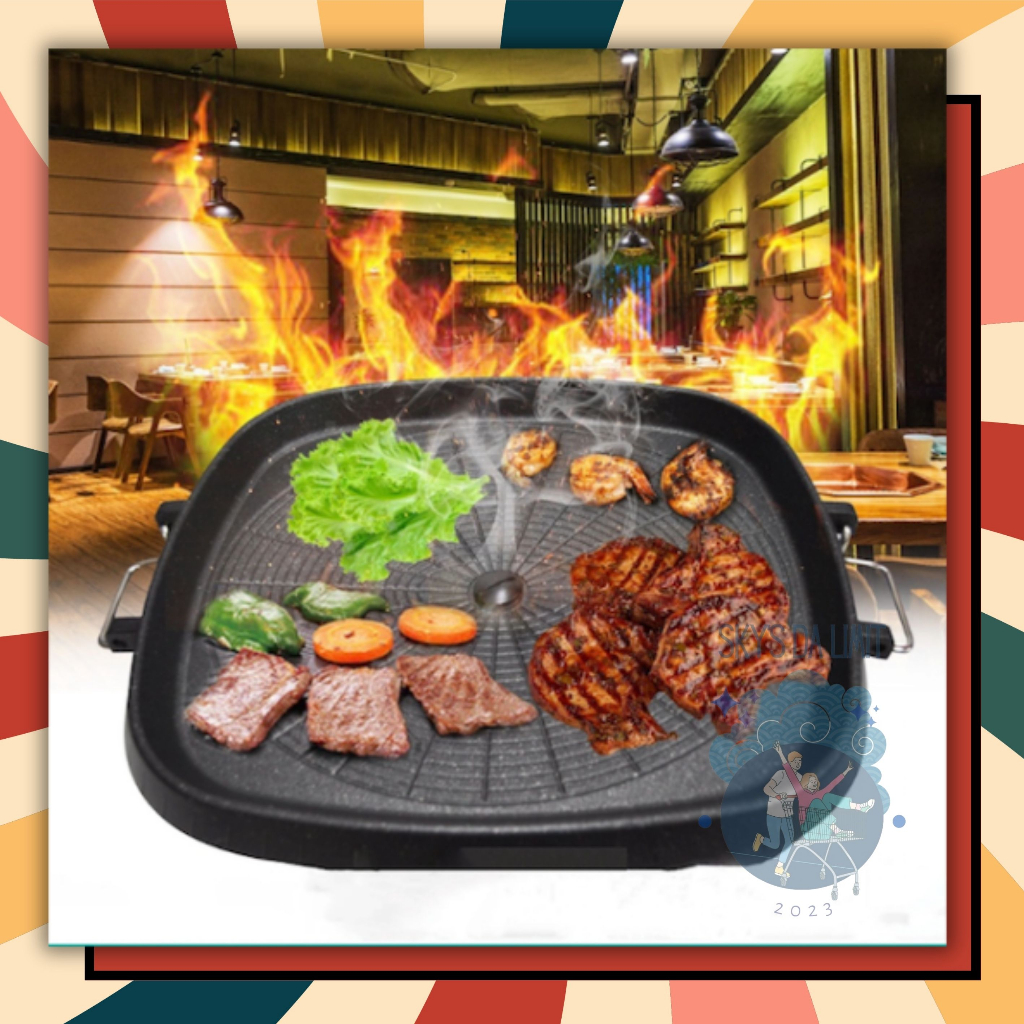 SKY'S Authentic Korean Samgyupsal Stove Top Grill Pan Non Stick Indoor