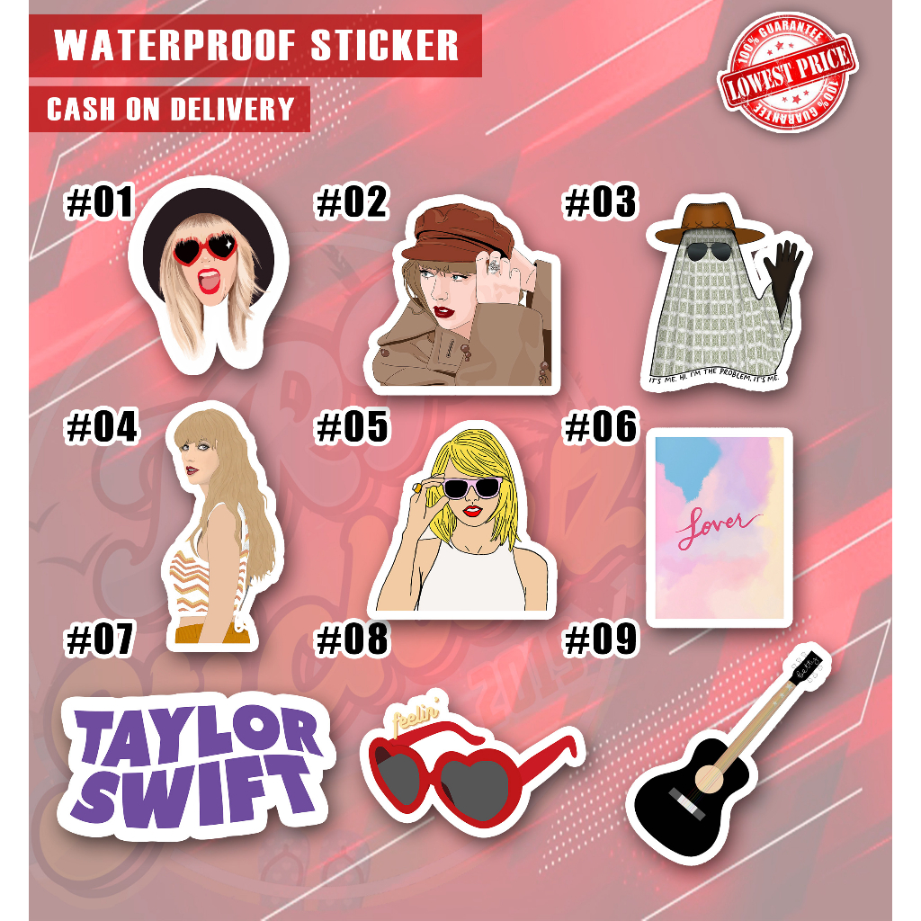 Taylor Swift Inspired Waterproof Sticker | Shopee Philippines