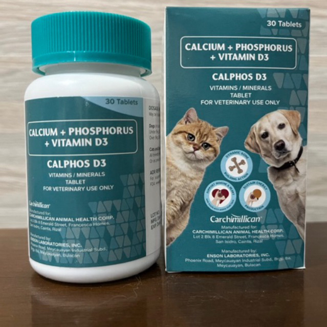 Calphos D3 Vitamin Tablets for Dogs and Cats (Sept 2026 expiry ...