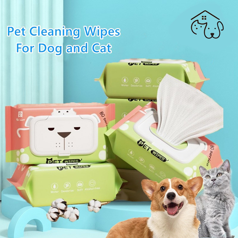 80PCS Multifunctional Pet Wipes for Dogs and Cats Dog Wipes Cat Wipes