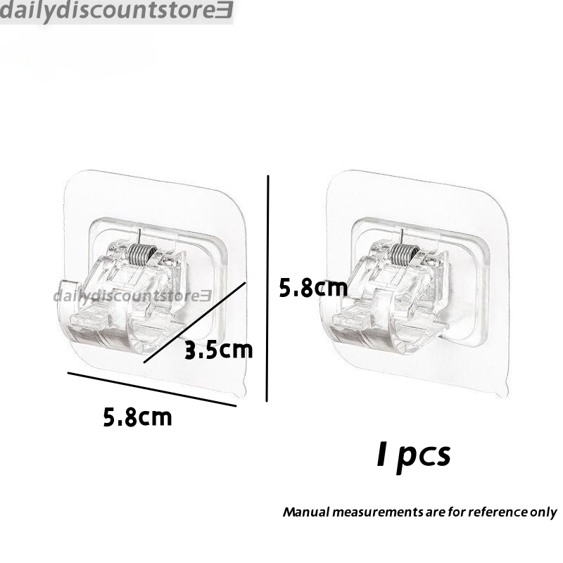 1pcs NailFree Adjustable Curtain Rod Holder Clamp Hooks Self Adhesive