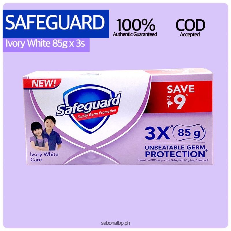 Safeguard Ivory White Bath Soap 85g x 3pcs. Shopee Philippines
