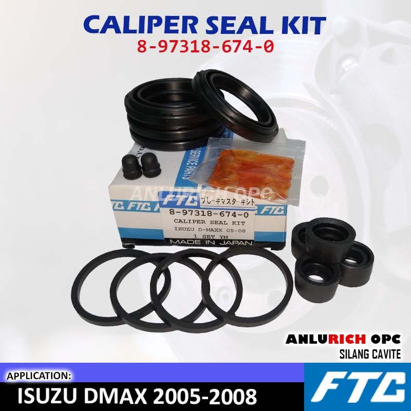 thumbnail image 2 of Front Brake Caliper Repair Seal Kit – Fits Isuzu D-Max (2012+) – Bremtech BCK4546BX2 (2 Kits) 2 of 6