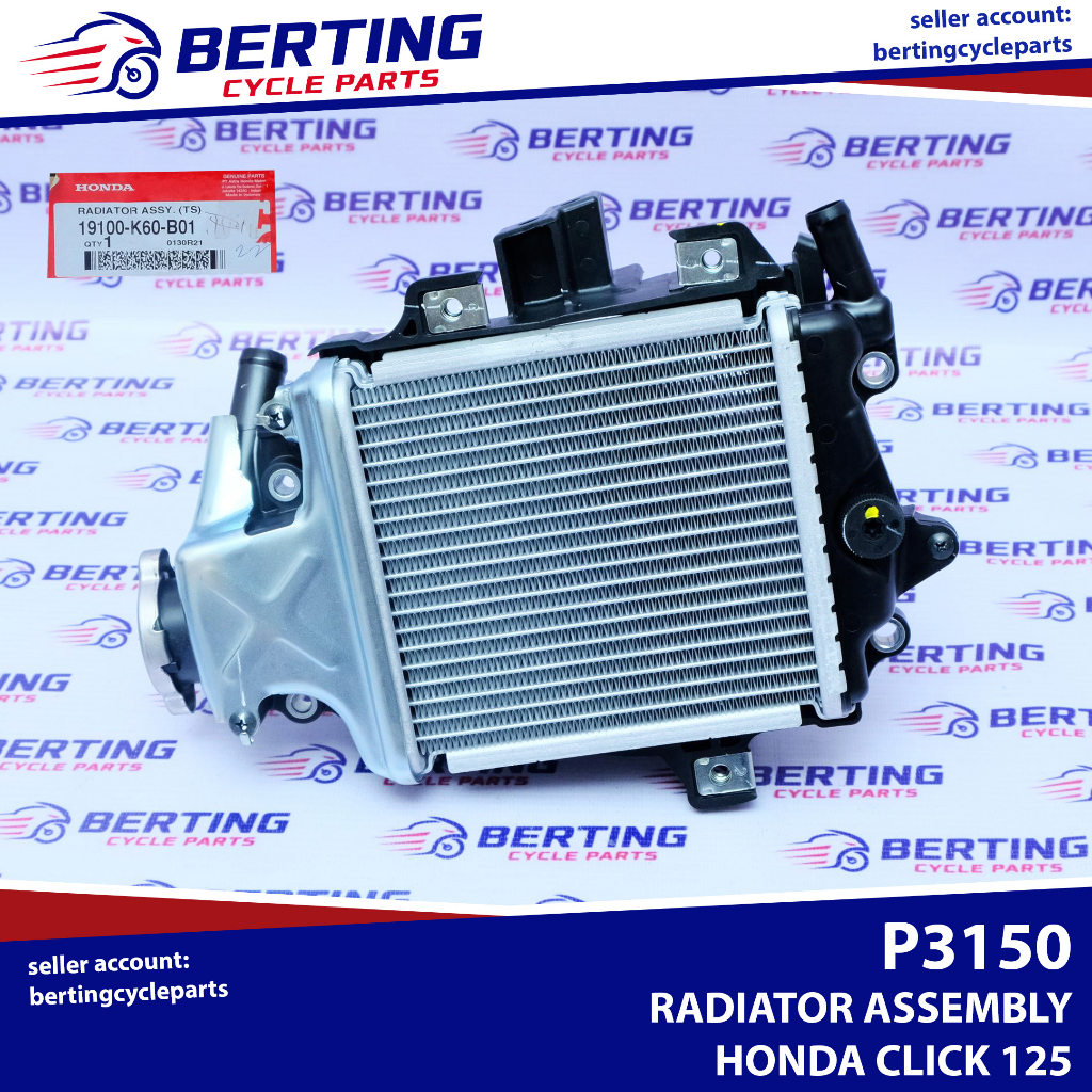 RADIATOR ASSEMBLY Honda Click 125 Genuine 19100-K60-B01 | Shopee ...