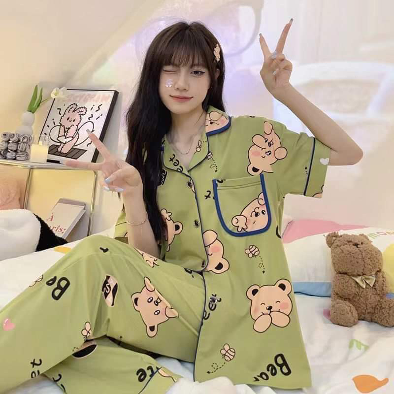 2in1 set Korean Terno Pajama Polo 100% Cotton | Shopee Philippines