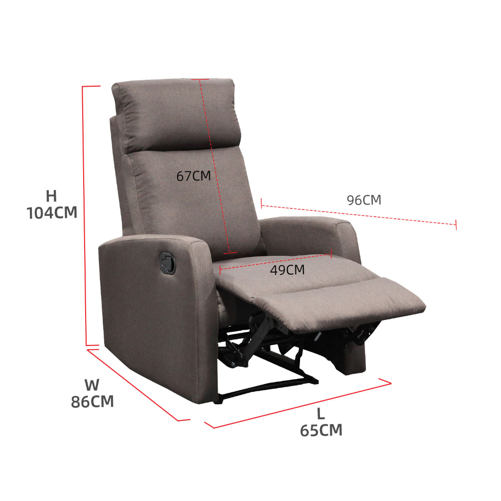 Homez Recliner Sofa Push Back Sofa 1 Seater Sofa Lazy Sofa Beauty Sofa