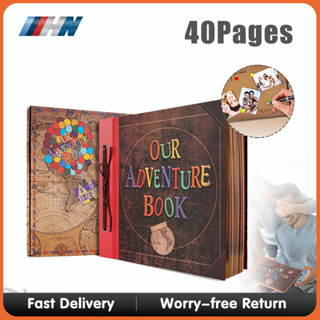 146 Page DIY Handmade Photo Album Scrapbook Our Adventure Book