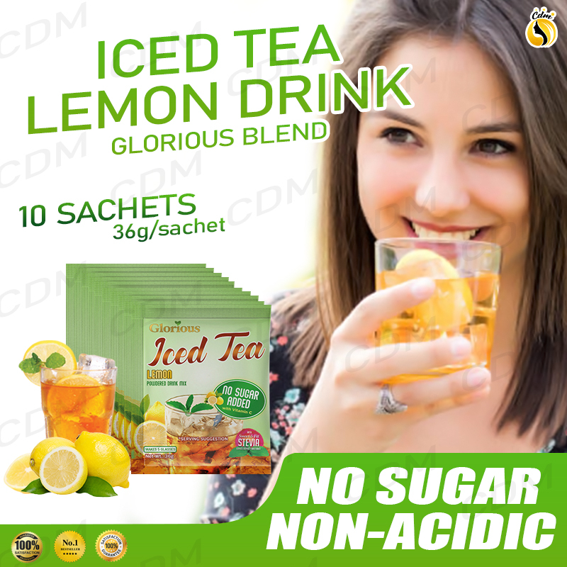 Glorious Blend Iced Tea Lemon 10 Sachets with Stevia Extract and