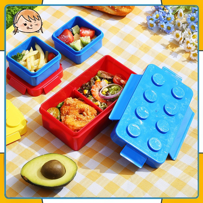 Building Block Lunch Box For Kids Bento Set Kids Microwave Safe Food ...