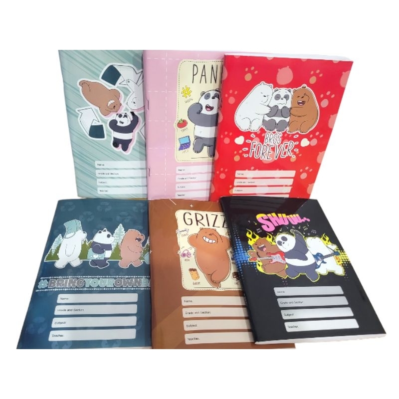 Advance We Bare Bears Writing Notebook in Random Design | Shopee ...