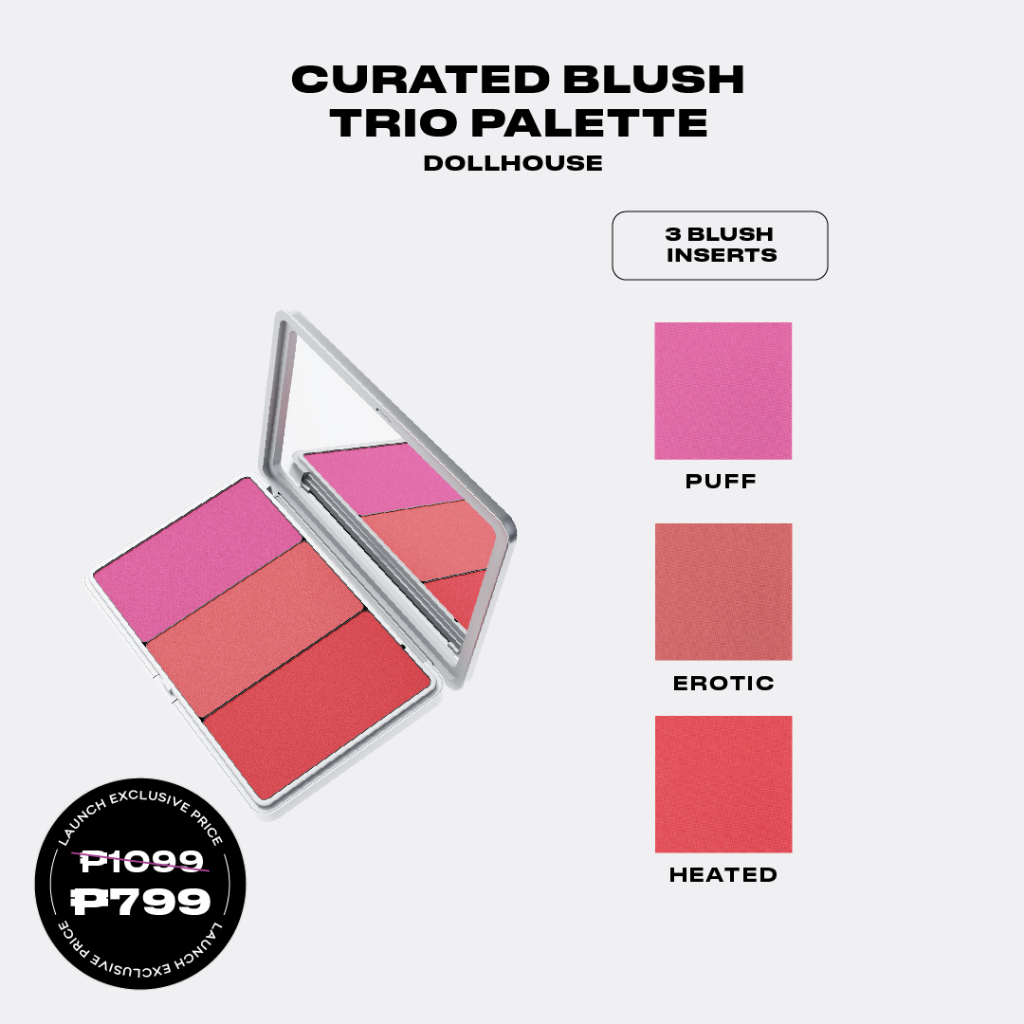 Issy Curated Blush Trio Palette in Dollhouse Shopee Philippines