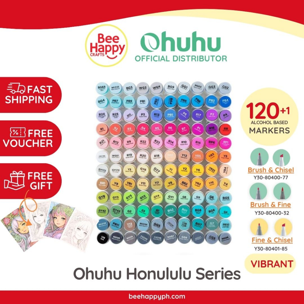 Ohuhu Honolulu B Marker Pen Dual Tips Alcohol Art Markers Set, Ohuhu Markers  