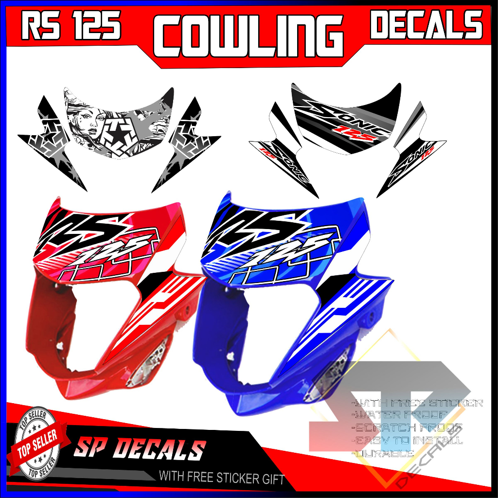 RS 125 Honda Cowling headlight sticker decals durable and high quality ...