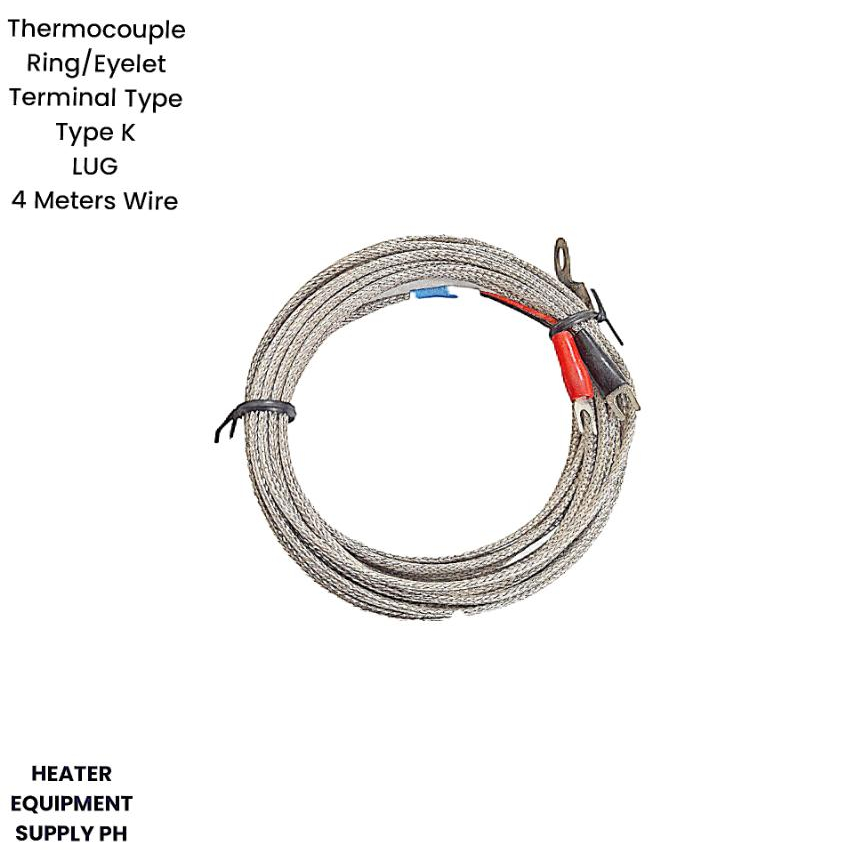 Thermocouple Ring Eyelet Terminal Type Type K LUG 4 Meters Wire