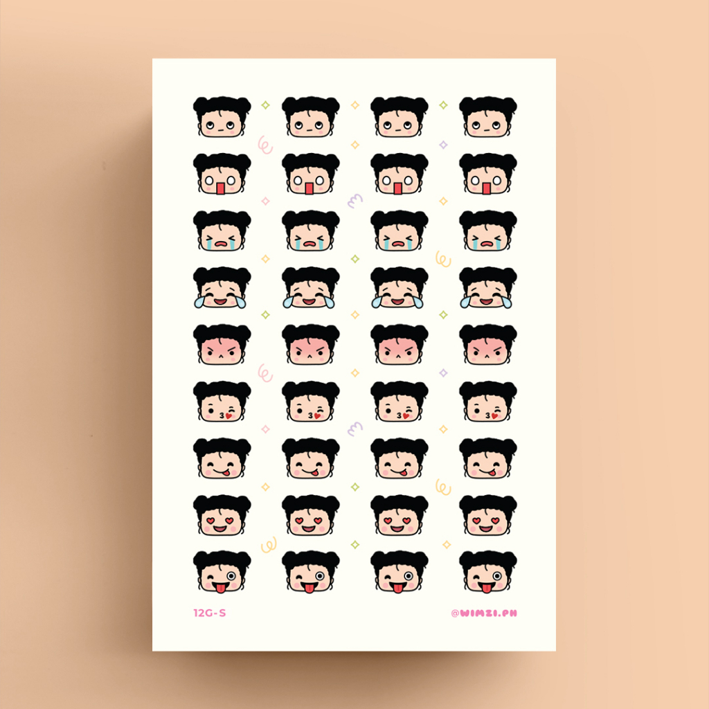 Emoji Head Stickers for Planners/ Journals/ Bujo/ DIY Scrapbooking ...