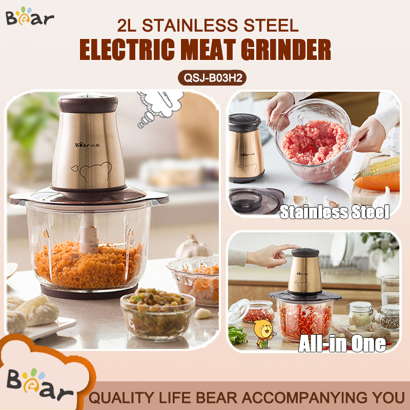 Bear Meat Grinder 2L HighCapacity Allin One Stainless Steel Kitchen