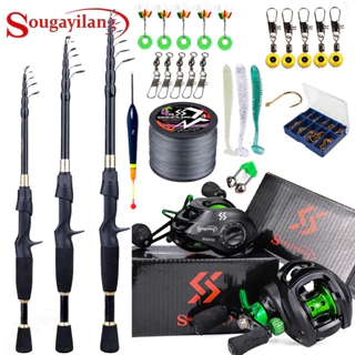 Sougayilang Fishing Set Max Drag 10kg Telescopic 1.8-2.4m Fishing