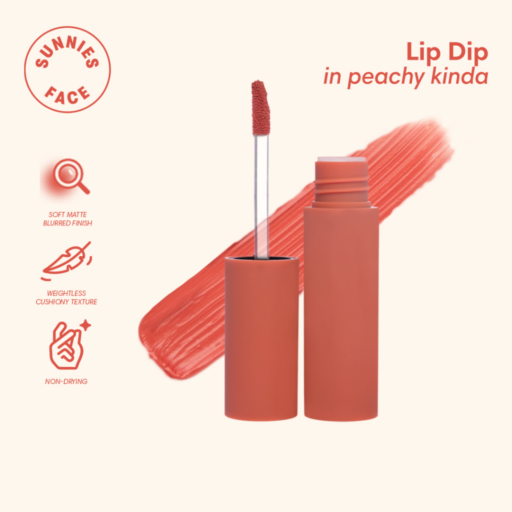 Sunnies Face Lip Dip [Whipped Matte Liquid Lipstick] (Peachy Kinda