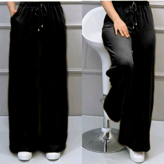 HoneyFashion---Women Plus Size Basic Wide Leg Square Pants(25-36