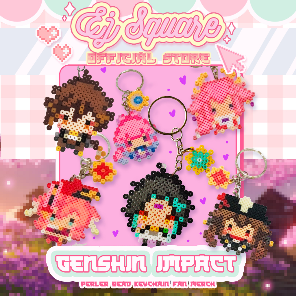 GENSHIN IMPACT LIYUE AND INAZUMA CHARACTERS PERLER BEAD KEYCHAINS FAN ...