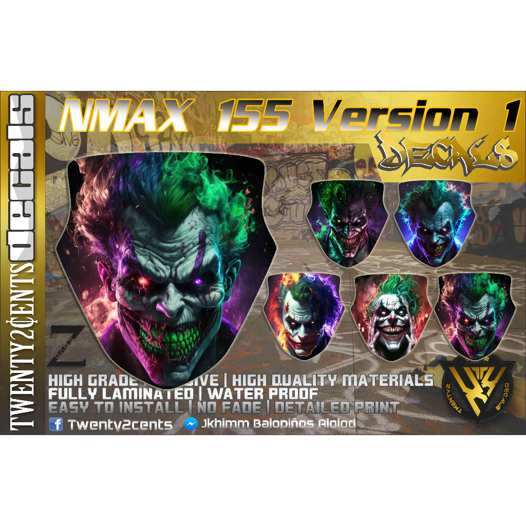 Yamaha Nmax 155 V1 Visor windshield High-Quality Decals and Stickers ...