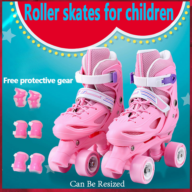 Roller Skates For Kids Wheels Girls Roller Skates Shoes For 10 12 Years  Old Outdoor Double Row