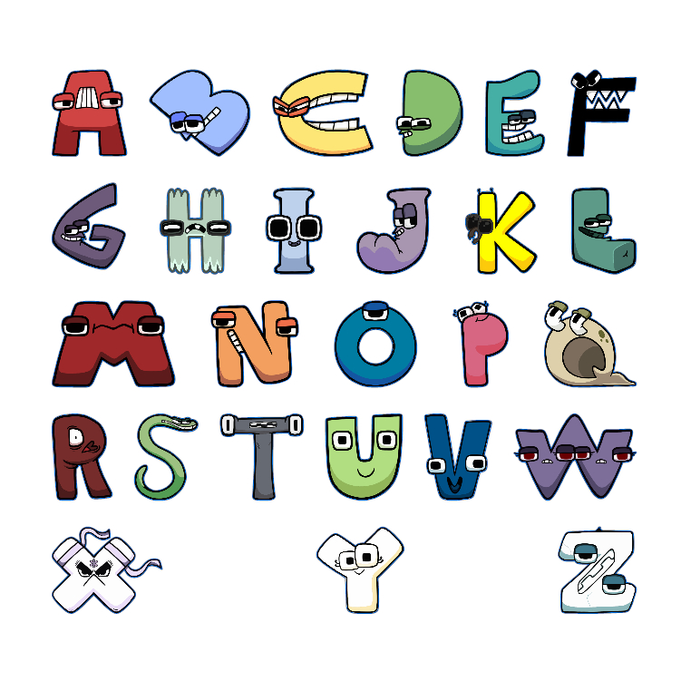 Alphabet Lore Stickers - Letter A to Z- 2in height | Shopee Philippines