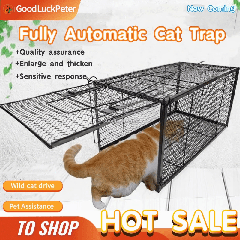 Automatic Cat Trap Cage Cat Catching Artifact Catch Wild Cat Stray Cat ...