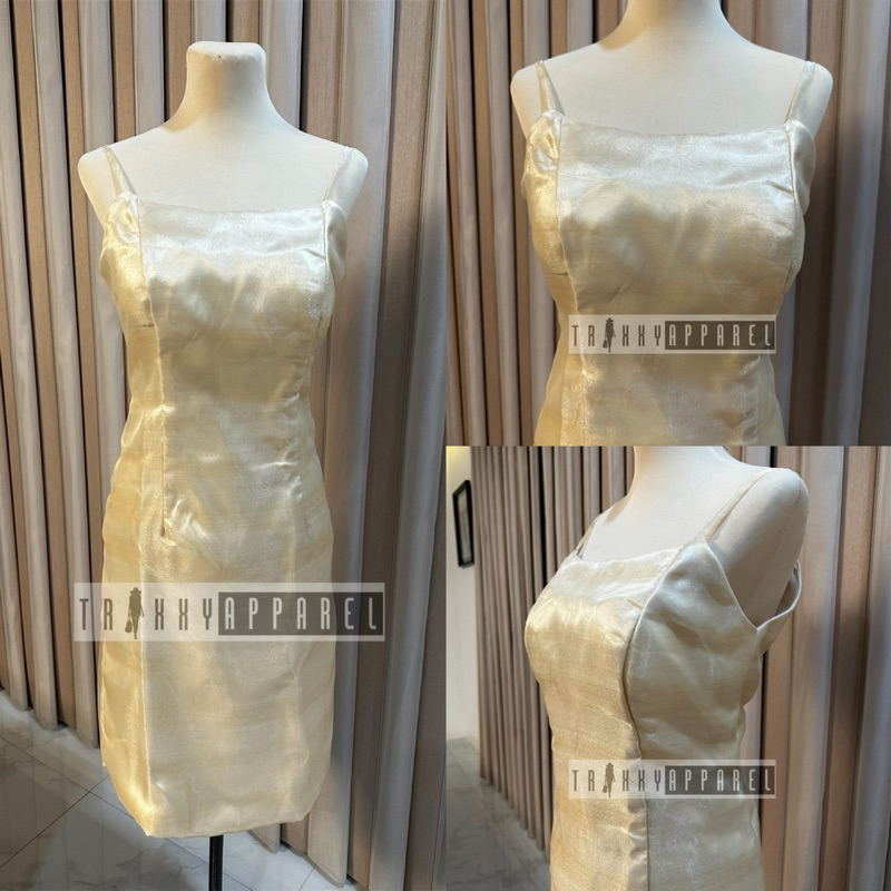 Organza Inner Dress Spaghetti Strap | Shopee Philippines