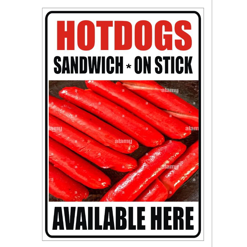 PVC Plastic signage A4 size for food stalls cart kiosks signage ...