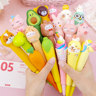 4 Pieces Fun Pens Ballpoint Pen Animal Shaped Design Cartoon Pen