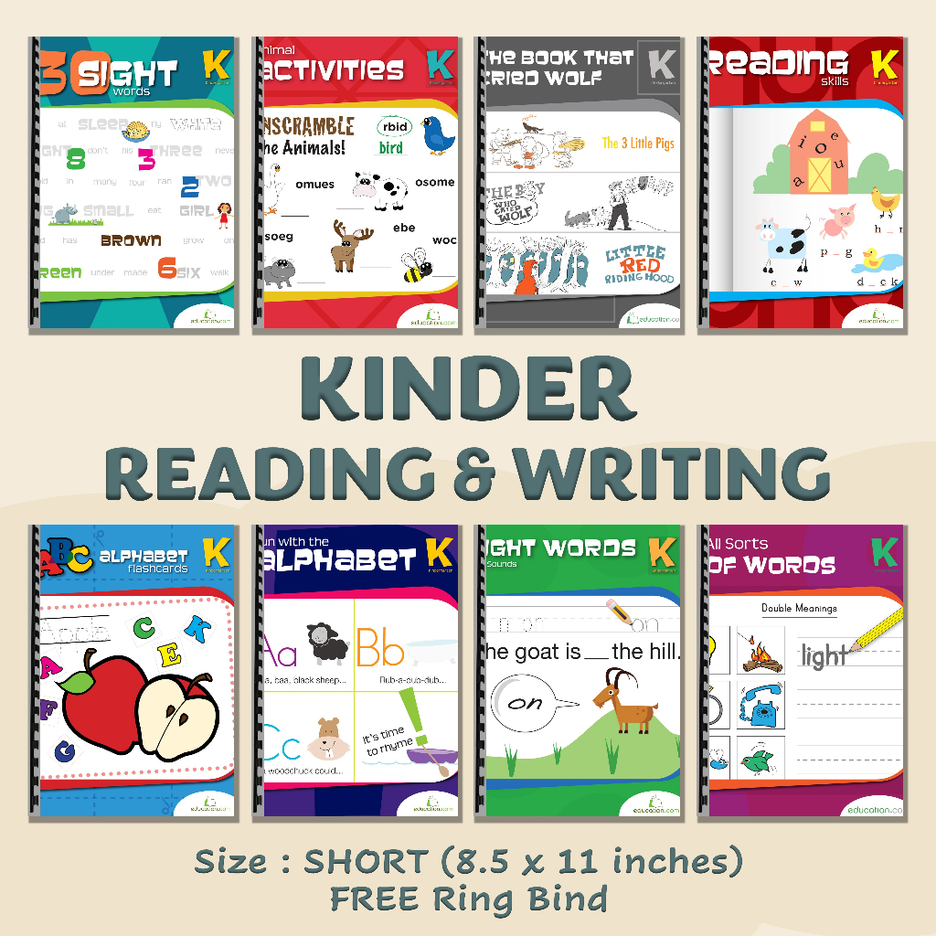 KINDER READING & WRITING (Worksheets / Workbooks) | Shopee Philippines