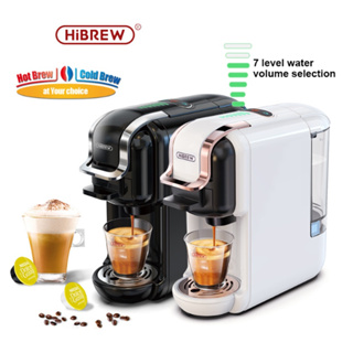 HiBREW 4 in 1 Multiple Capsule Coffee Maker Full Automatic With Hot & Cold  Milk Foaming