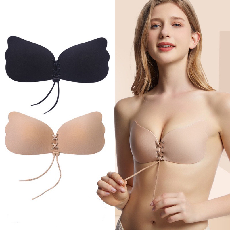 Magic Silicon Cup A C Adhesive Bra Push Up Bras Strapless Invisible Nubra Butterfly Backless