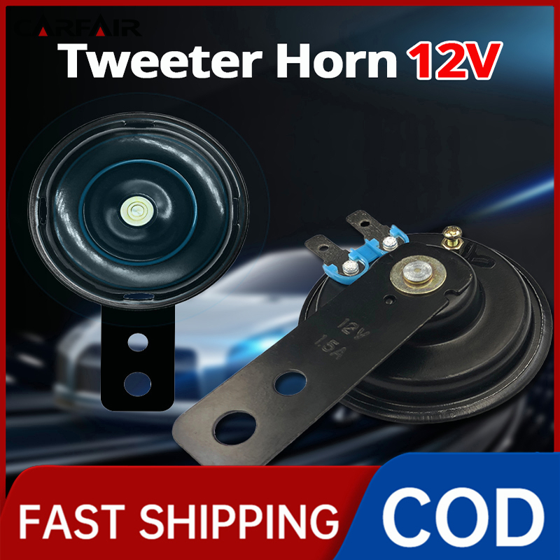 12V Single Tweeter Black Horn Motorcycle Electric Car Universal Tweeter ...