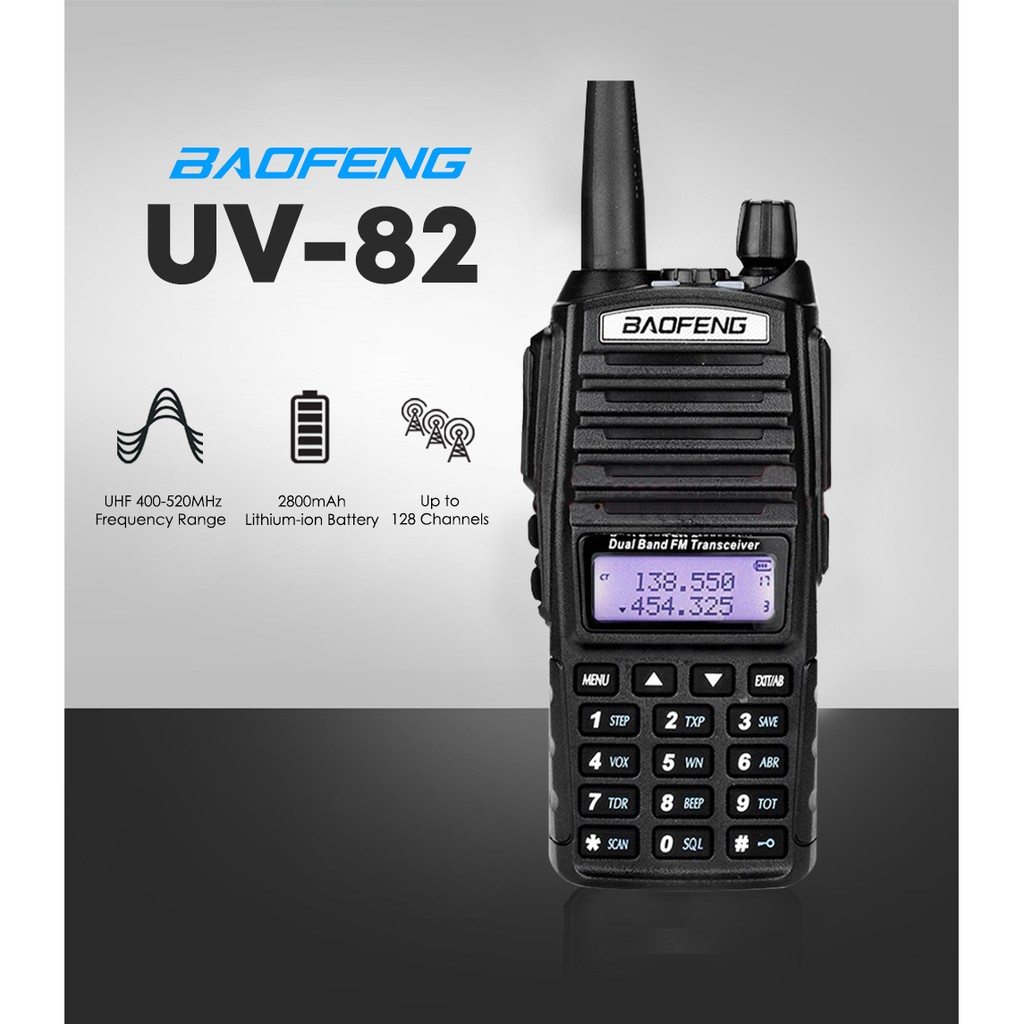 Baofeng UV-82 12Watts Dual Band (VHF/UHF) Portable Two-way Radio with ...